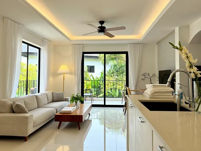 Spotless villa living room ready for handover